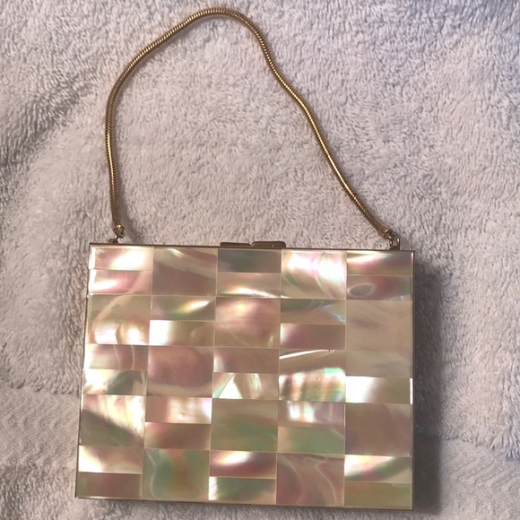 Accessories - Vintage 1940s/50s mother of pearl cosmetic case